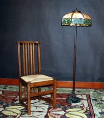 Rare Charles Limbert Yellowstone Park spindle chair, Stickley era.